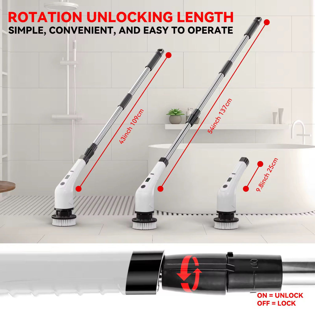 Cepillo de limpieza eléctrico inalámbrico multifuncional 9 en 1, cepillo para el hogar, cocina, baño, herramientas de limpieza giratorias de mano USB